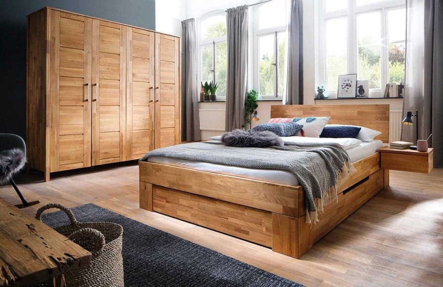 mutoni exquisite Holzbett Calgary Ii Wildeiche Massiv | Betten