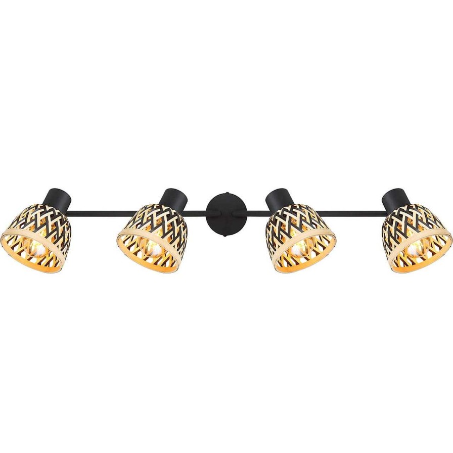 mutoni light Strahler Colly Metall Schwarz Matt 4Xe27 Led | Led-Wandleuchten