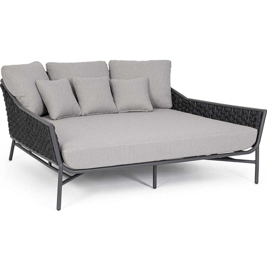 mutoni lifestyle Daybed Everly Mit Kissen Graphit 166X153 | Daybeds Und Sonneninseln