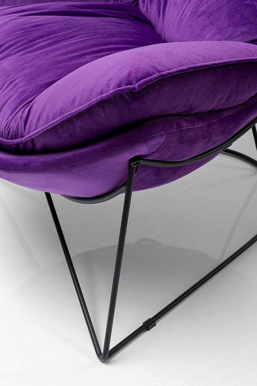 KARE Design Sessel Mit Hocker Snuggle Lila (2-Tlg) | Relaxsessel