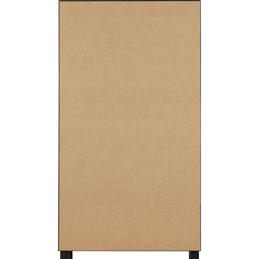 mutoni living Vitrinenschrank Goos Kiefer Schwarz Walnuss 110X200 | Vitrinen