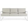 mutoni lifestyle Garten 3Er-Sofa Merrigan Mit Kissen Weiss | Gartensofas