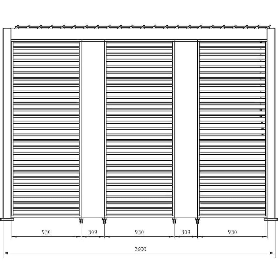 mutoni lifestyle Vertikale Platte Pavillon Ocean Weiss | Pavillons Zubehor