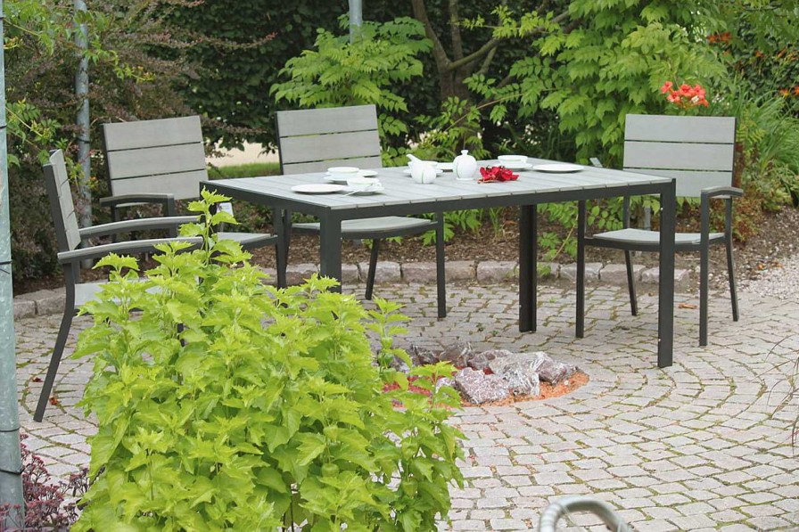 mutoni pleasure Gartentisch Olivia Hellgrau 150X90 | Garten Esstische