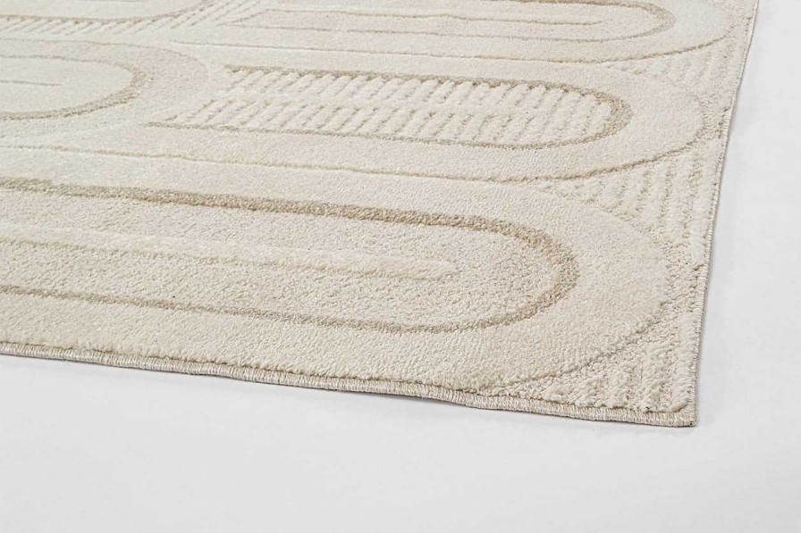 mutoni lifestyle Teppich Zina Creme Grau 200X290 | Kurzflorteppiche