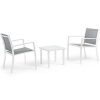 mutoni lifestyle Garten Sitzgruppe Auri Weiss (3-Teilig) | Balkon-Sets