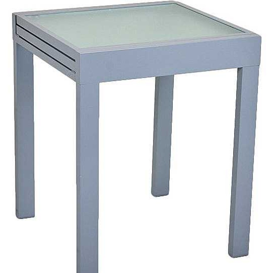 mutoni pleasure Garten Ausziehtisch Lola Glas Grau 65-130X65 | Garten Esstische