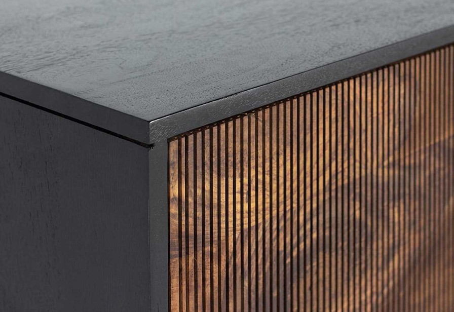 mutoni inspiration Konsole Quadra Palisanderholz Schwarz 90X80 | Konsolentische