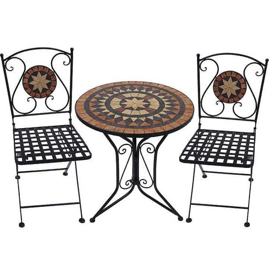 mutoni pleasure Bistro-Set Pular Keramik Braun | Balkon-Sets