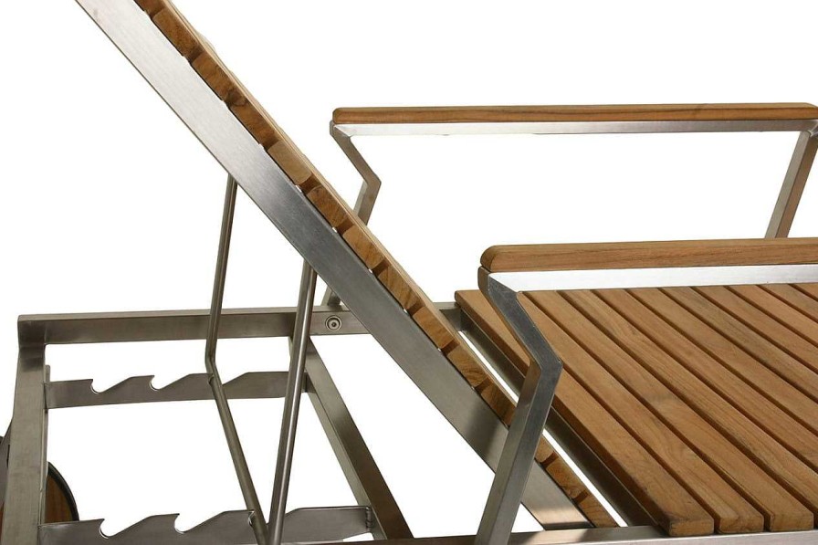 mutoni pleasure Sonnenliege Denver Teak Natur | Gartenliegen