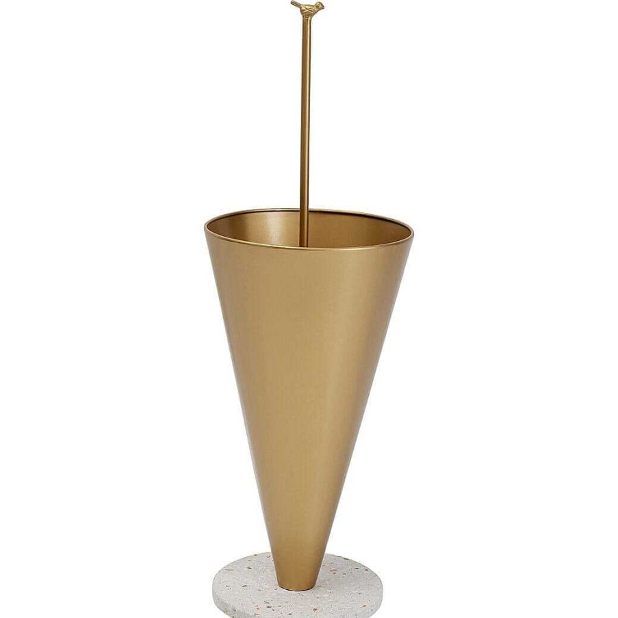 KARE Design Schirmstander Singing In The Rain Gold | Schirmstander