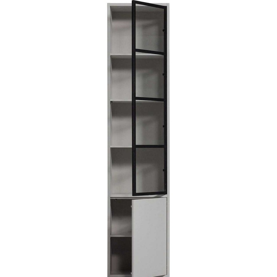 mutoni living Vitrinenschrank Basic Kiefer Mist 230X53 | Vitrinen