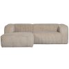 mutoni living Ecksofa Bean Links Hefty Ribcord Travertin 254X178 | Ecksofas