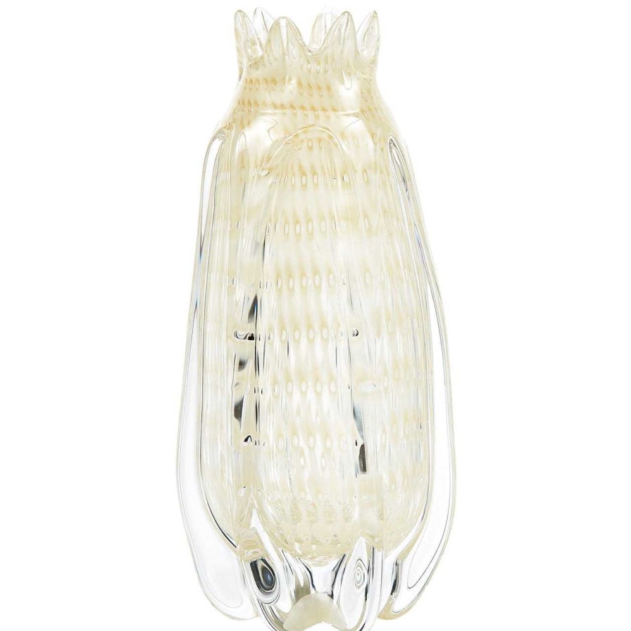 mutoni living Vase Crown Handgeformt Offwhite 30 | Vasen