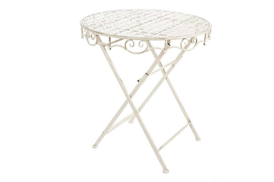 mutoni lifestyle Metalltisch Bistrotisch Emily Weiss Rund 70X70 | Bistrotische