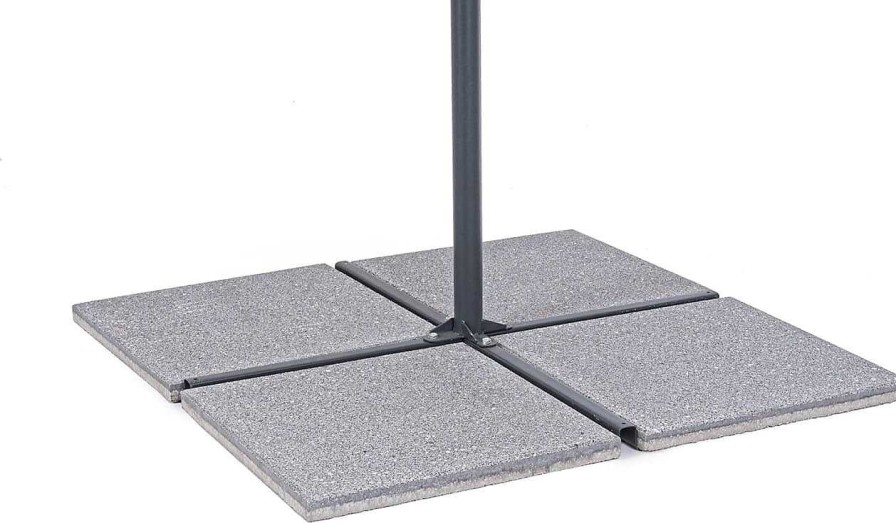 mutoni lifestyle Platten Zu Schirmstander 50X50 Zement Mix Grau (4Er-Set) | Schirmstander