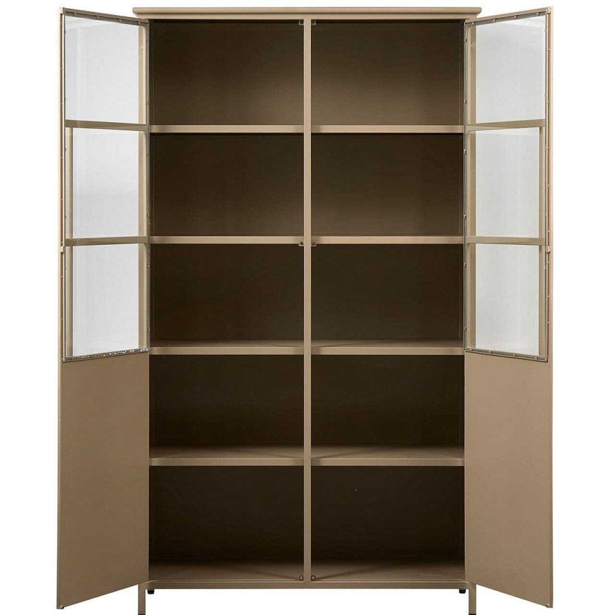 mutoni living Vitrinenschrank Exhibit Khaki 99X170 | Vitrinen