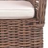 mutoni pleasure Sessel Brest Naturrattan Graubraun | Design Sessel