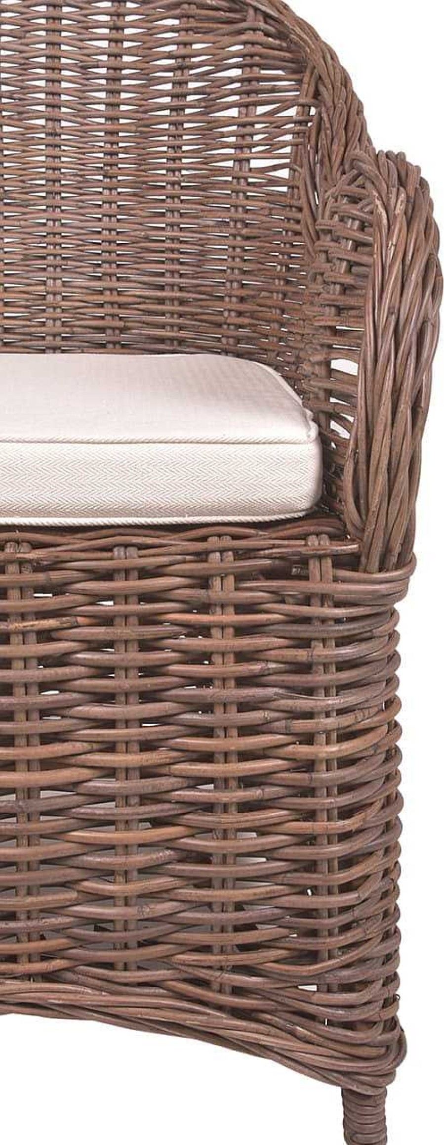 mutoni pleasure Sessel Brest Naturrattan Graubraun | Design Sessel