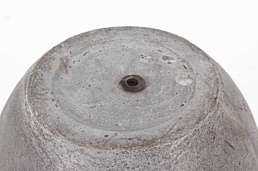 mutoni lifestyle Vase Cement Rund Hoch Grau (2Er-Set) | Gartenvasen Und Pflanzkubel