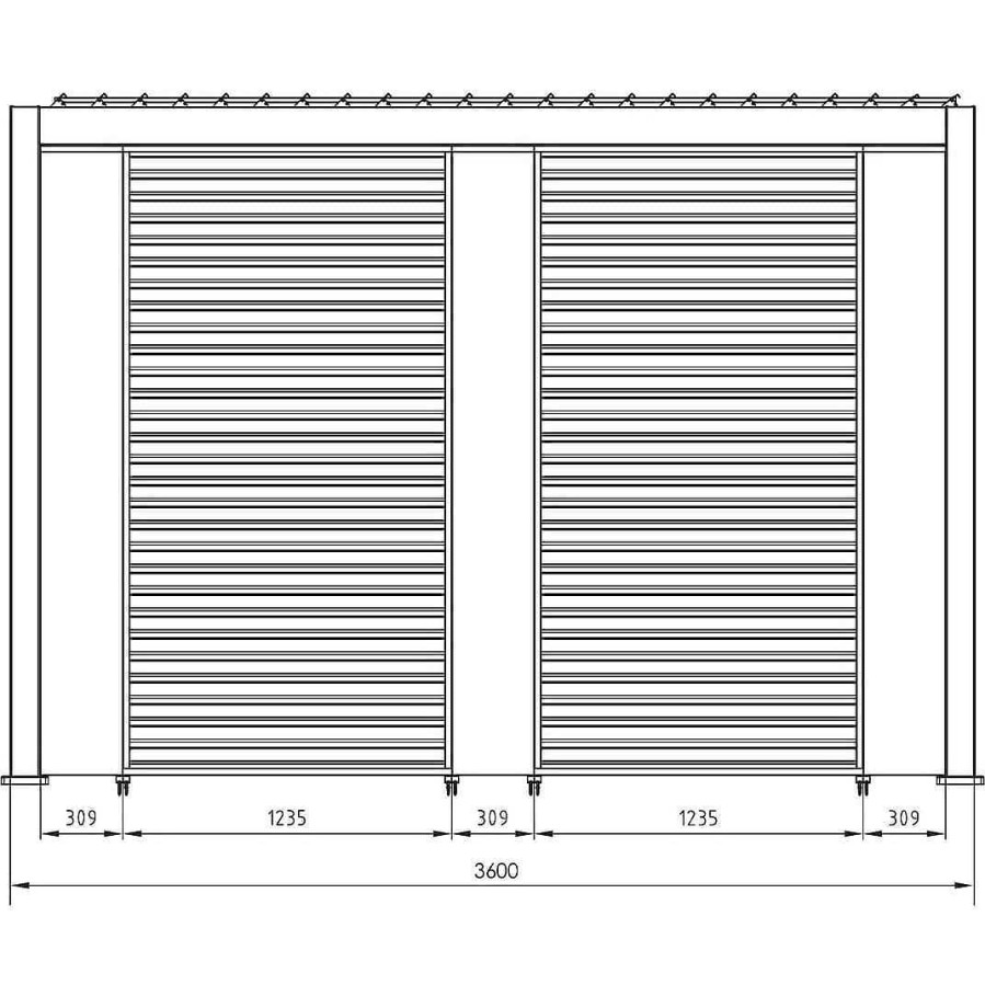 mutoni lifestyle Vertikale Platte Pavillon Ocean Weiss | Pavillons Zubehor