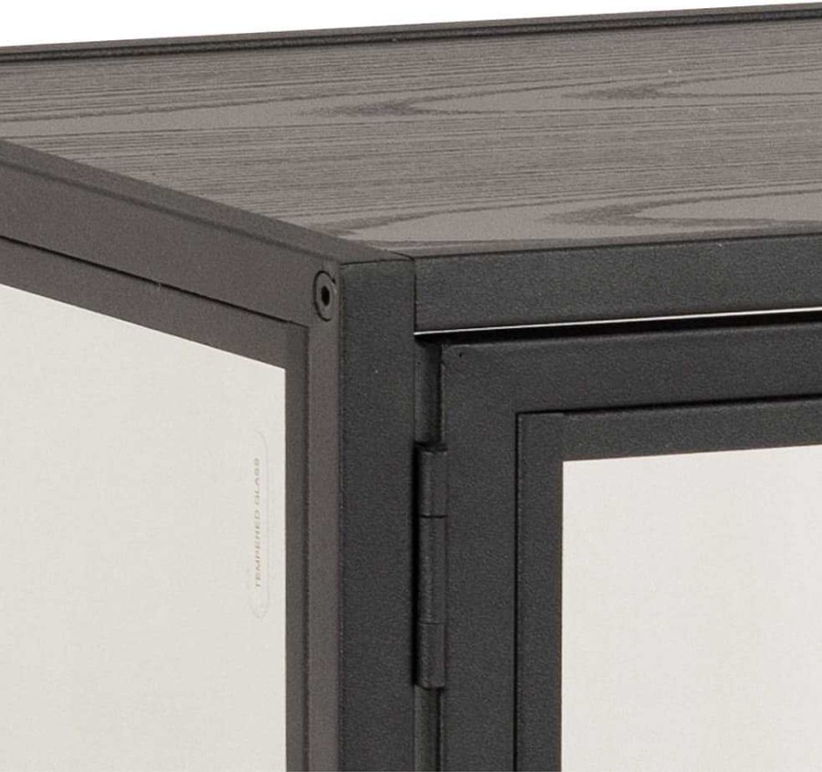 mutoni scandi Vitrine Multiple Bronx Metall Schwarz 86 | Vitrinen