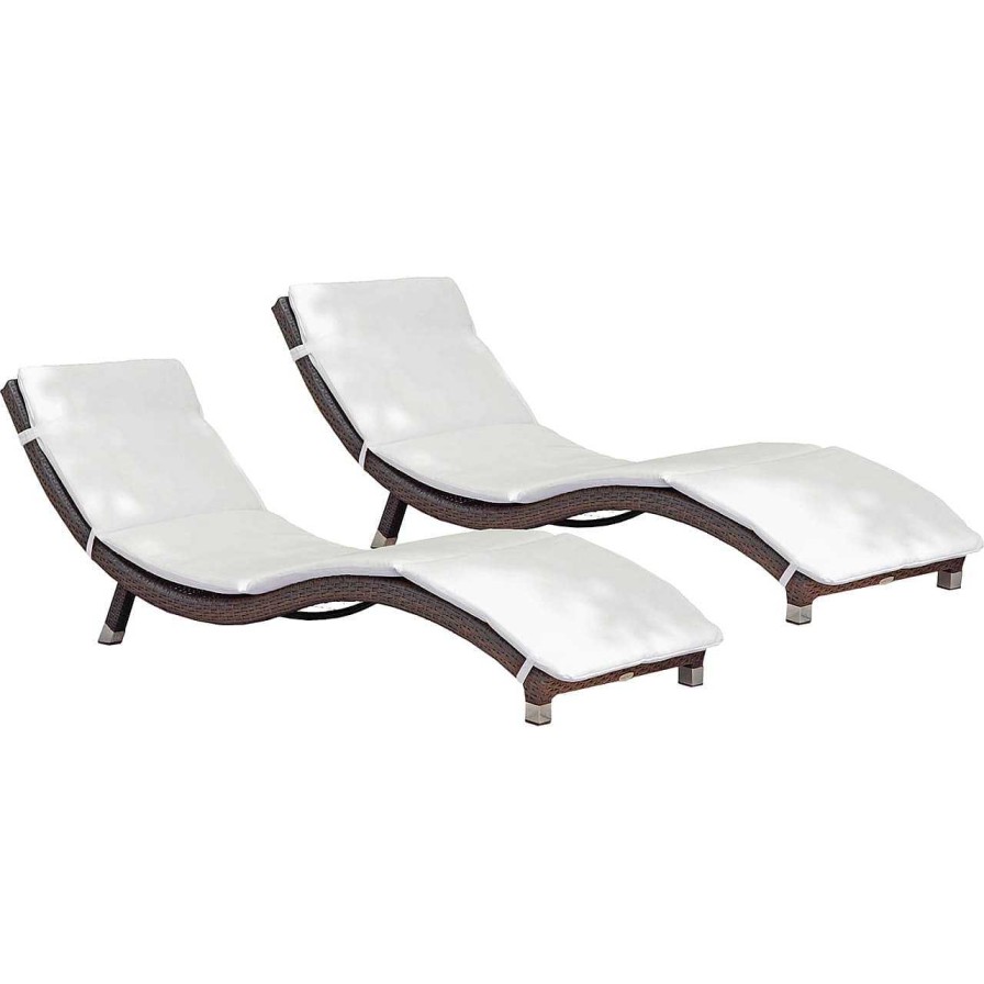 mutoni pleasure Sonnenliege Caracas Coffee Creme (4-Er Set) | Gartenliegen