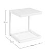 mutoni lifestyle Garten Beistelltisch Konnor 40X40 Cx21 Weiss | Garten Couchtische Und Beistelltische