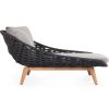 mutoni lifestyle Daybed Tamires Teakholz Anthrazit 136X161 | Daybeds Und Sonneninseln