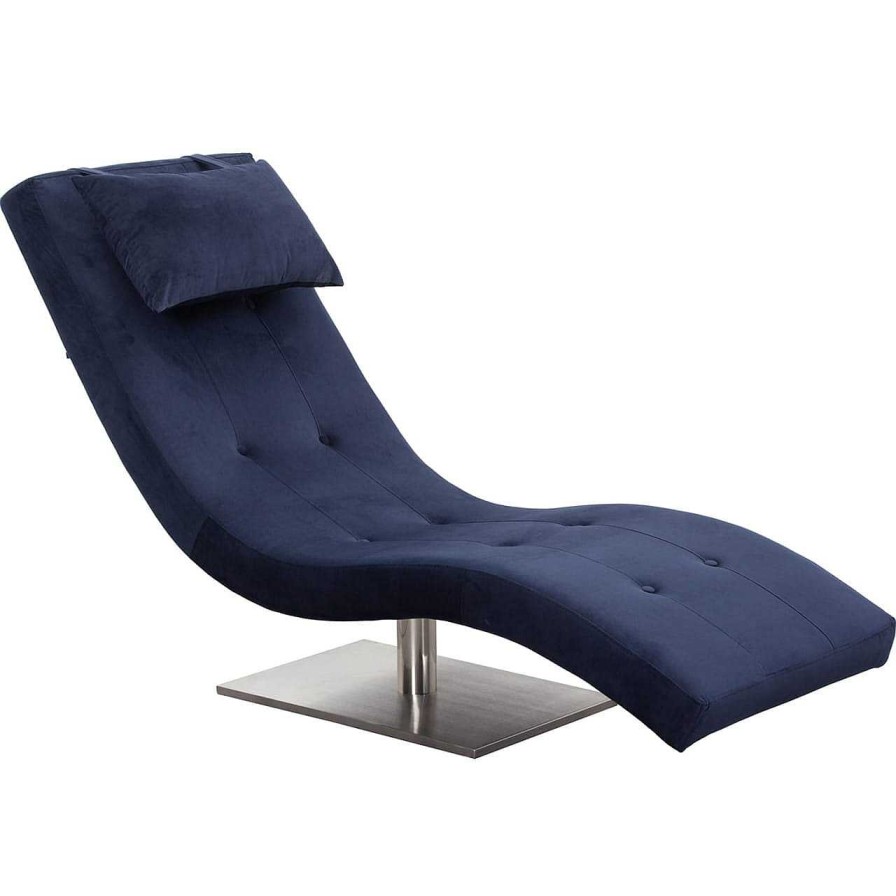 mutoni casual Relaxliege Samt Blau | Relaxliegen