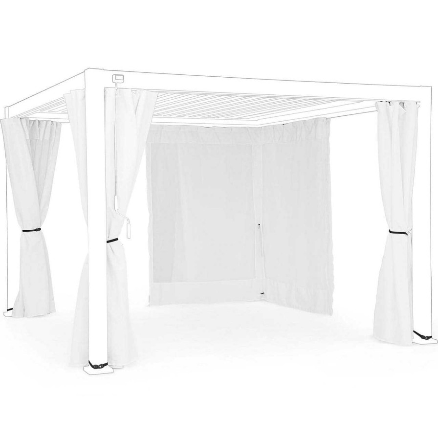 mutoni lifestyle Vorhange-Netz Fur Pavillon Ocean Weiss 300X400 (4Er-Set) | Pavillons Zubehor