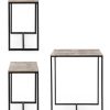 mutoni lifestyle Tisch + 2 Barhocker Amira Gold (3Tlg) | Bartische