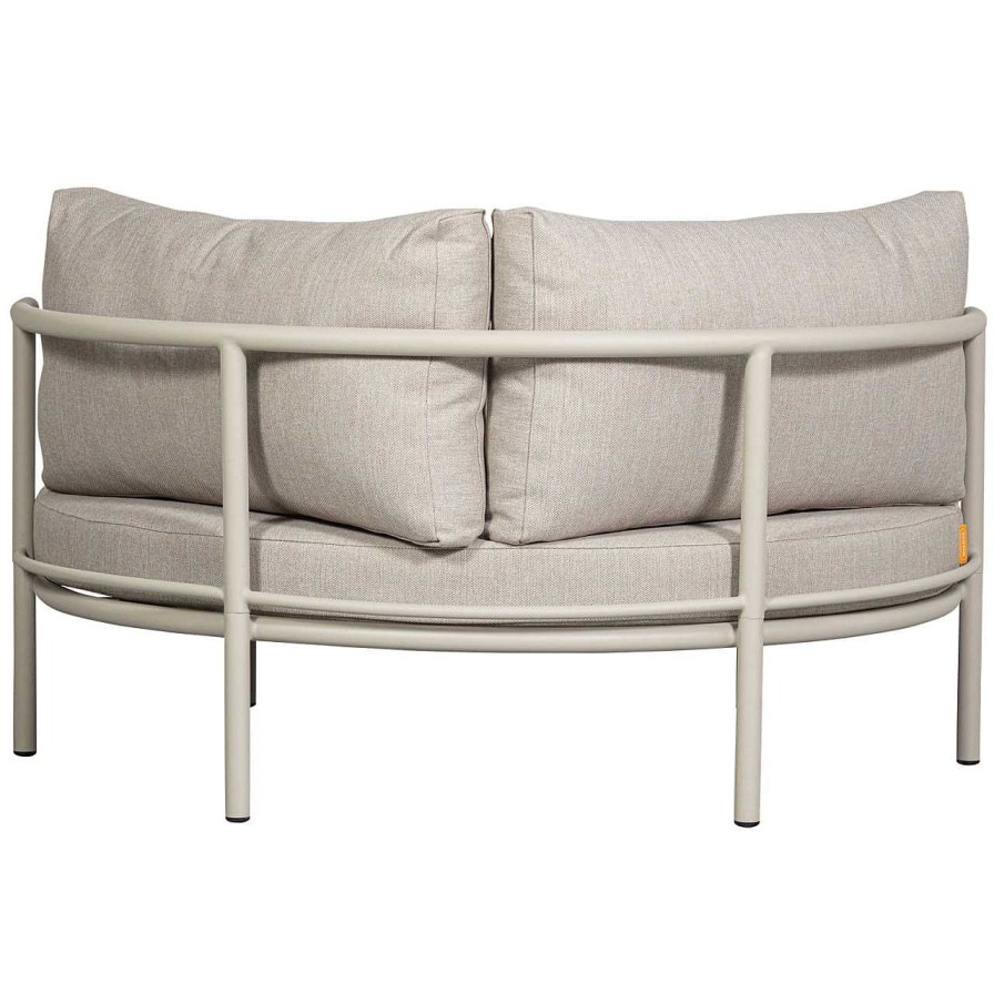 mutoni living Loungebett Mulberry Rund Aluminium Sand 150 | Daybeds Und Sonneninseln