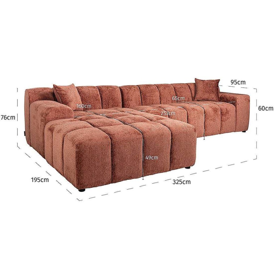 Richmond Interiors Ecksofa Cube Fusion Blush Links | Ecksofas