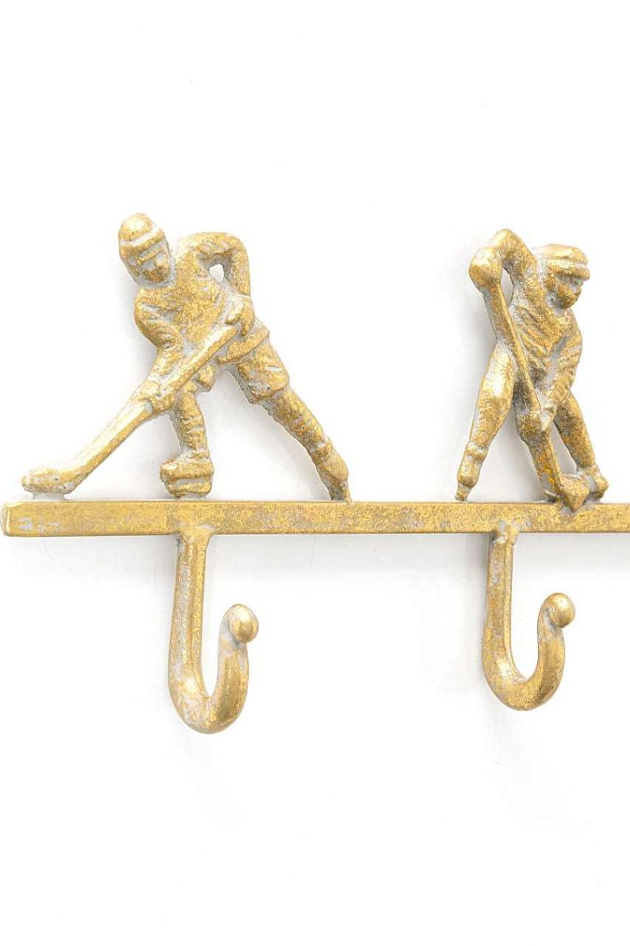 KARE Design Wandgarderobe Ice Hockey Gold 48 | Garderoben & Kleiderstander