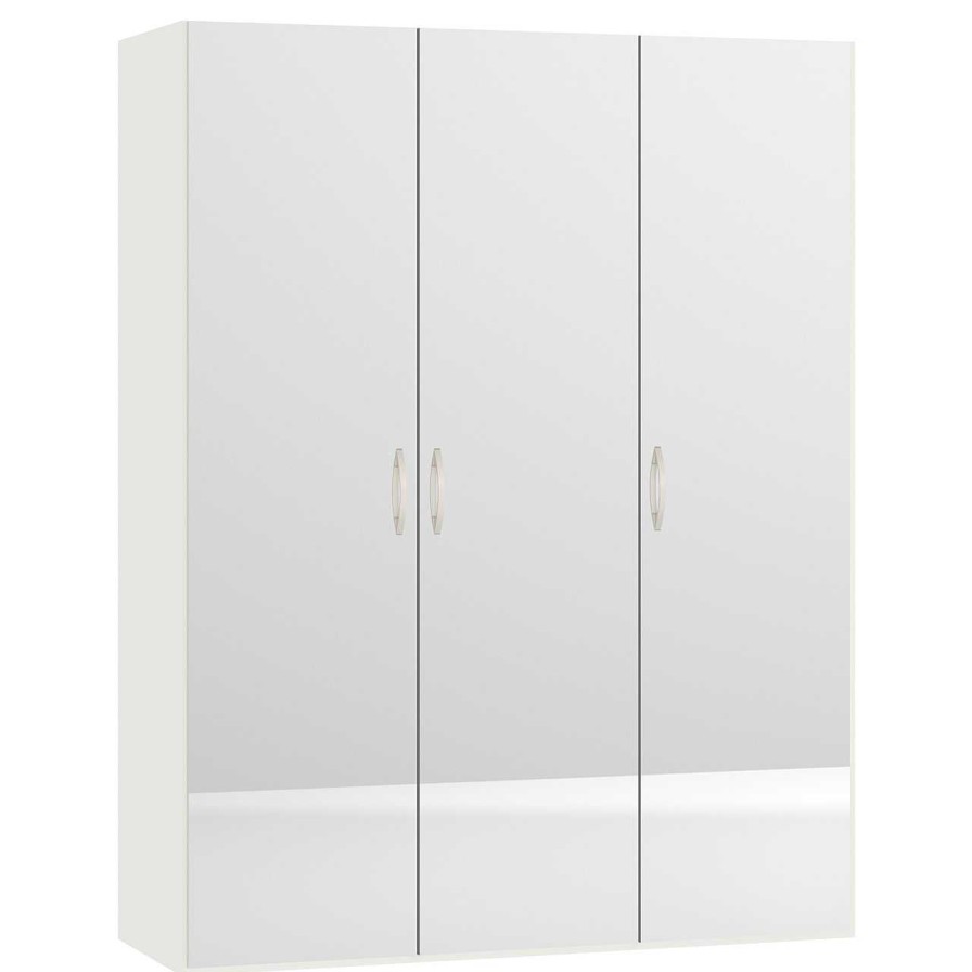 Jutzler Drehturenschrank Spiegel Cremeweiss 152.2 X 195 | Kleiderschranke