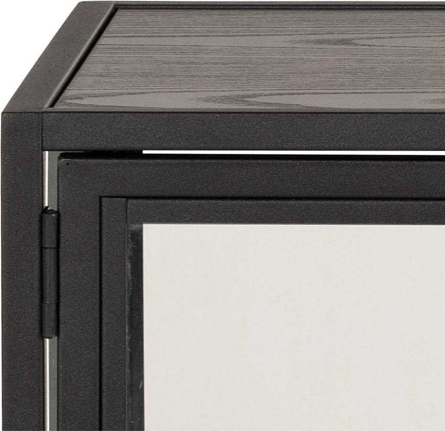 mutoni scandi Vitrine Multiple Bronx Metall Schwarz 86 | Vitrinen