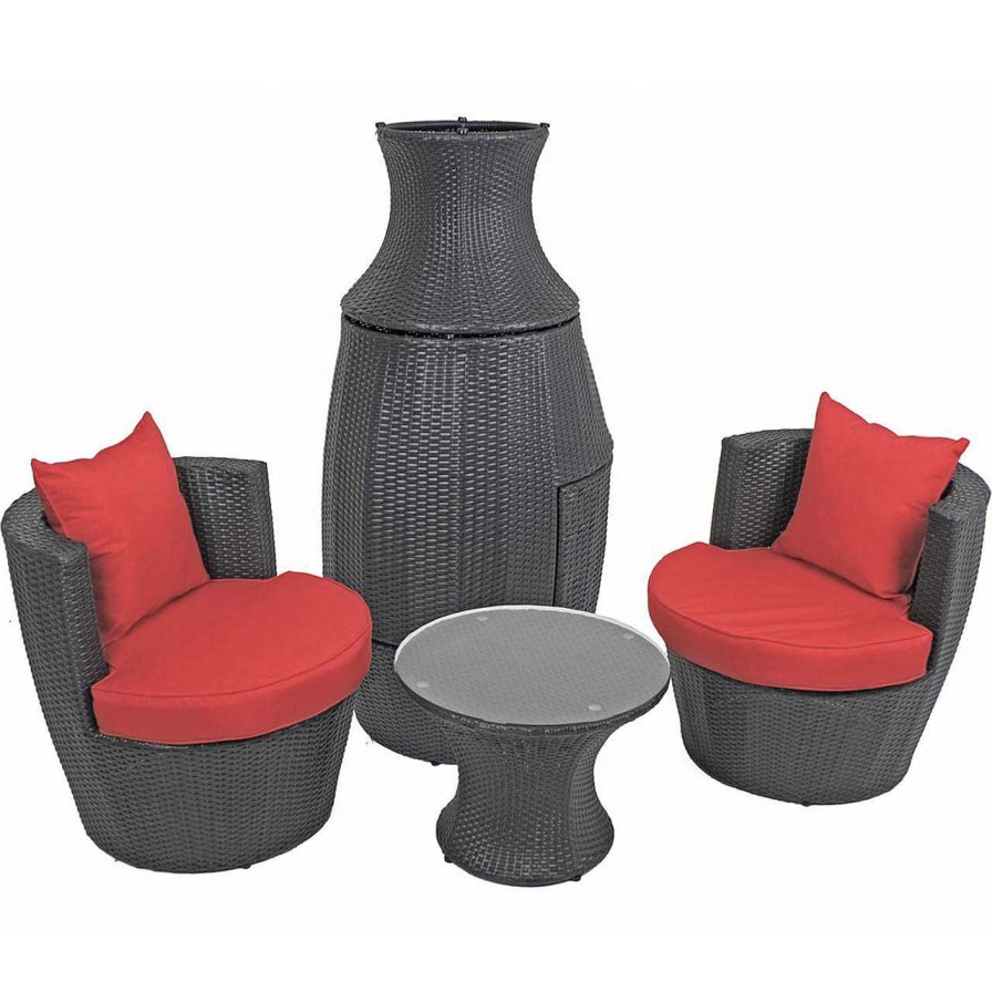 mutoni pleasure Gartenset Linz Schwarz (3-Tlg) | Gartenlounge