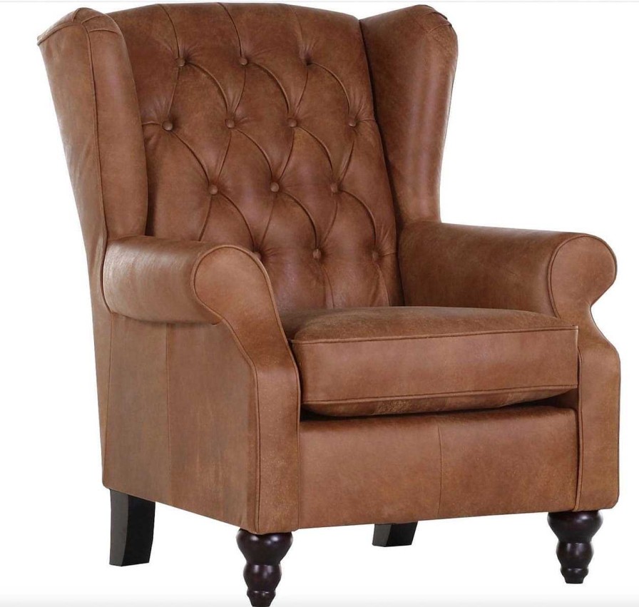 mutoni prime Chesterfield Ohrensessel Chelsea Cognac | Ohrensessel