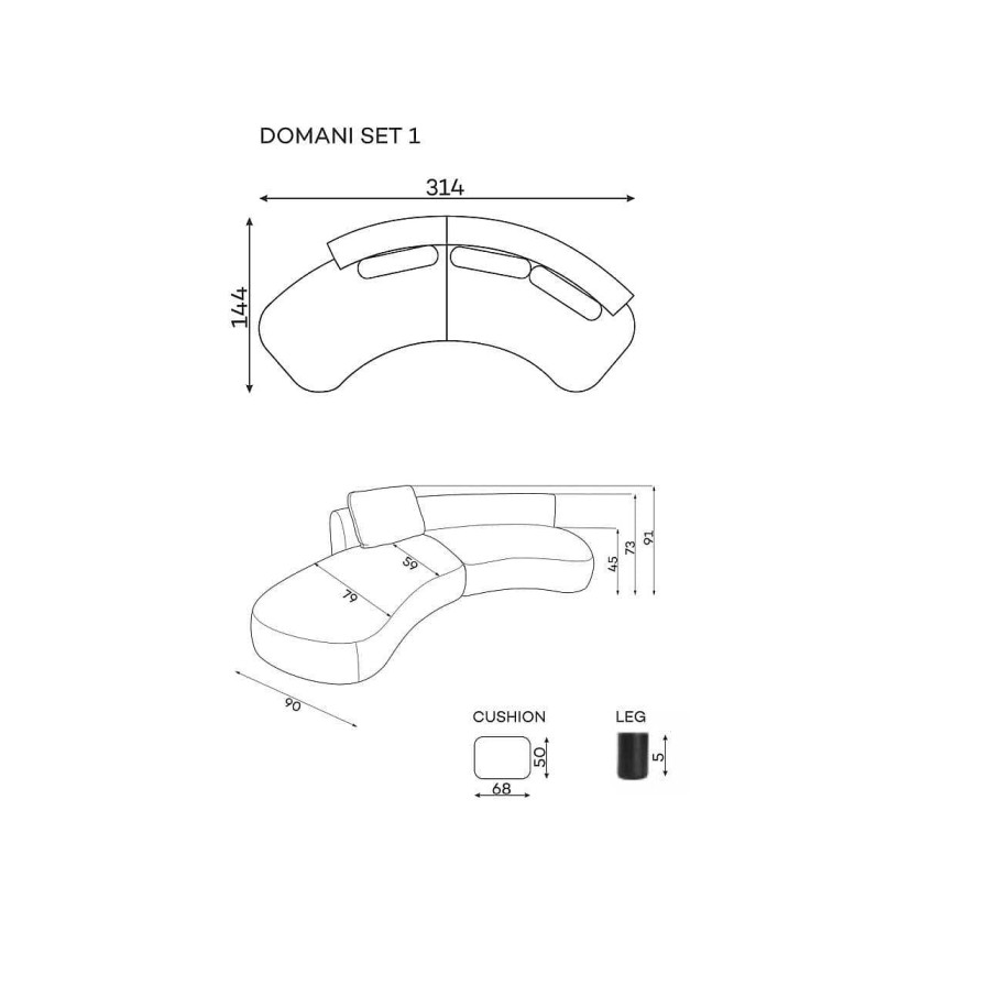 befame Sofa Domani Ascot 01 B 314 | Sofas