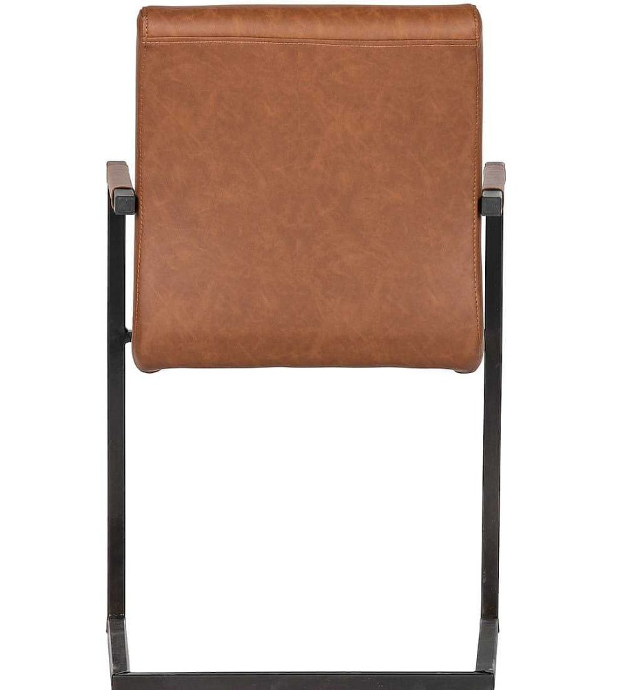 mutoni living Armlehn Freischwingerstuhl Bas Cognac | Freischwinger