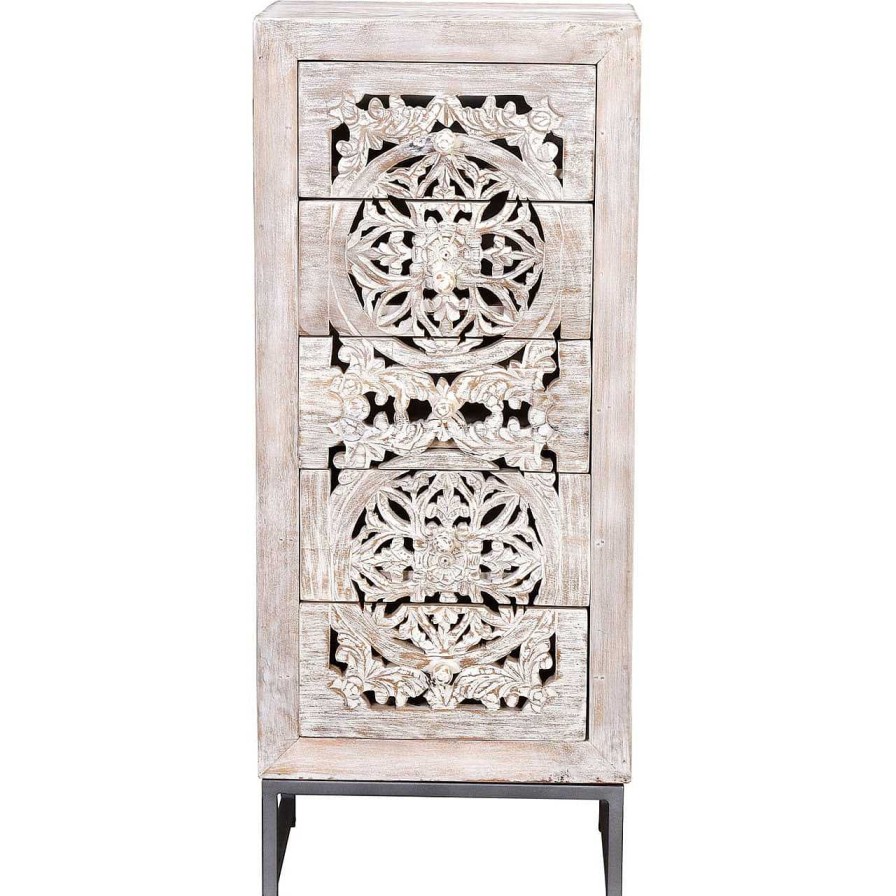 mutoni inspiration Hochkommode Mykonos Mango Vintage Weiss 45X106 | Highboards