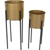 mutoni pleasure Pflanzstander Dempo Schmiedeeisen Gold (2-Er Set) | Gartendeko