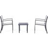 mutoni lifestyle Garten Sitzgruppe Auri Anthrazit (3-Teilig) | Balkon-Sets