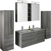 mutoni casual Badezimmer-Set Eiche Grau 120 (4-Teilig) | Badezimmermobel-Sets