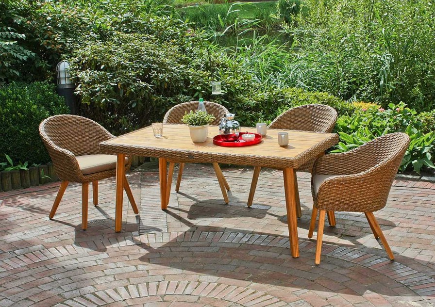 mutoni pleasure Garten Essgruppe Carson Braun (5-Tlg) | Garten Essgruppen