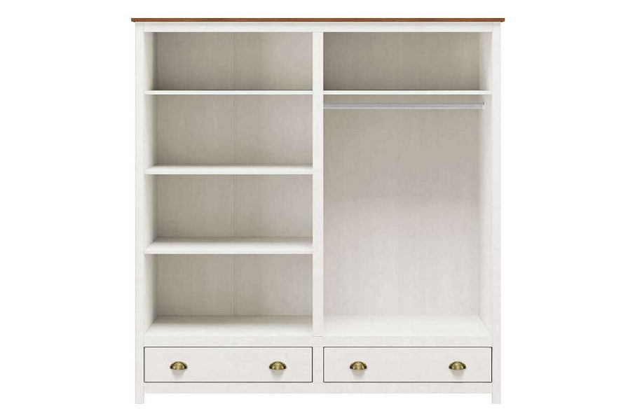 mutoni trend Kleiderschrank Kiefer Massiv 176X54X185 | Kleiderschranke