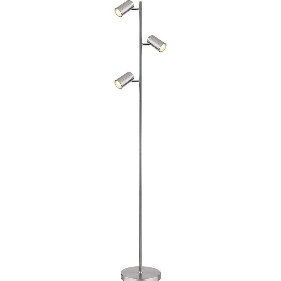 mutoni light Stehleuchte Robby Metall Nickel Matt 3Xgu10 Led | Led-Stehleuchten