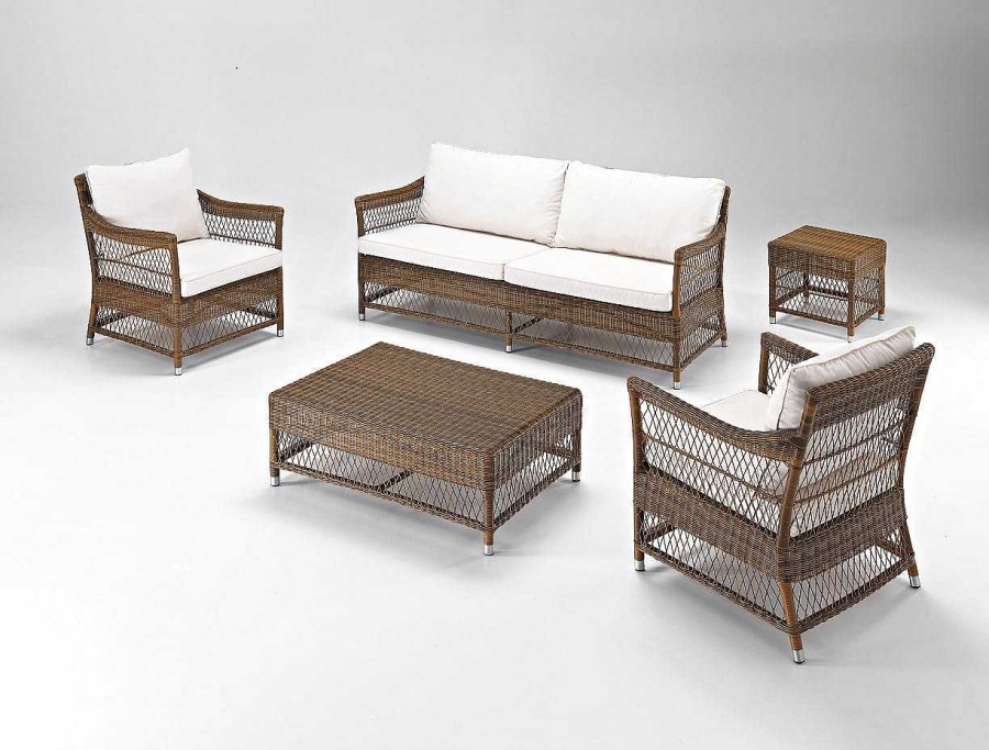 mutoni ethnic Gartenlounge Camille Polyrattan Bronze 5-Teilig | Gartenlounge