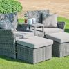 mutoni pleasure Garten Doppelsessel-Set Calgary Hellgrau | Gartensessel